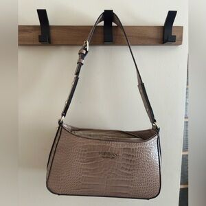GUESS Snakeskin Taupe Shoulder Bag